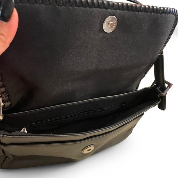Designer Bag With Embroidery/beige Brown Black White Bag  Brown and Black Shoulder Bag with Abstract Pattern